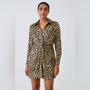 RUNWAY Leopard Print Long Sleeve Dress XL/12